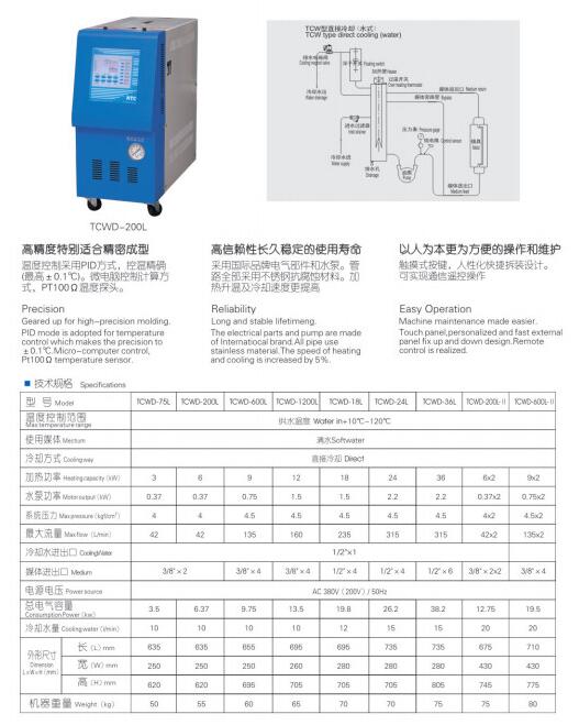 水式模溫機(jī)規(guī)格圖